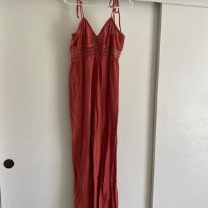 Orange urban outfitters romper